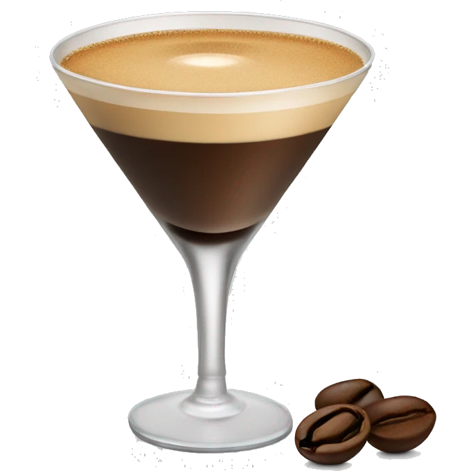 Espresso martini with 3 beans emoji