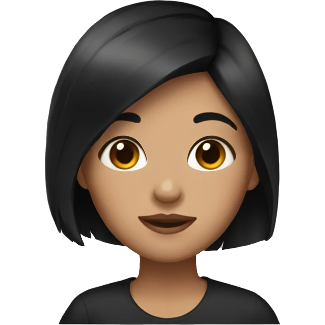 Girl with black hair  emoji