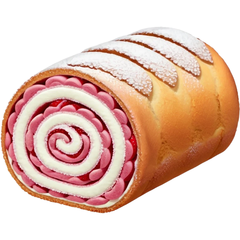 Strawberry Swiss roll emoji