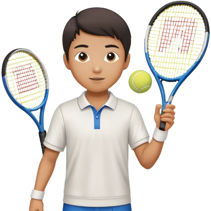 asian boy playing tennis emoji