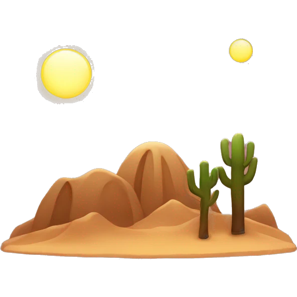 Some lights  with desert emoji