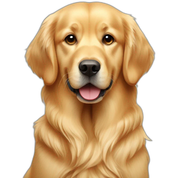 Golden retriver wirh cookie emoji