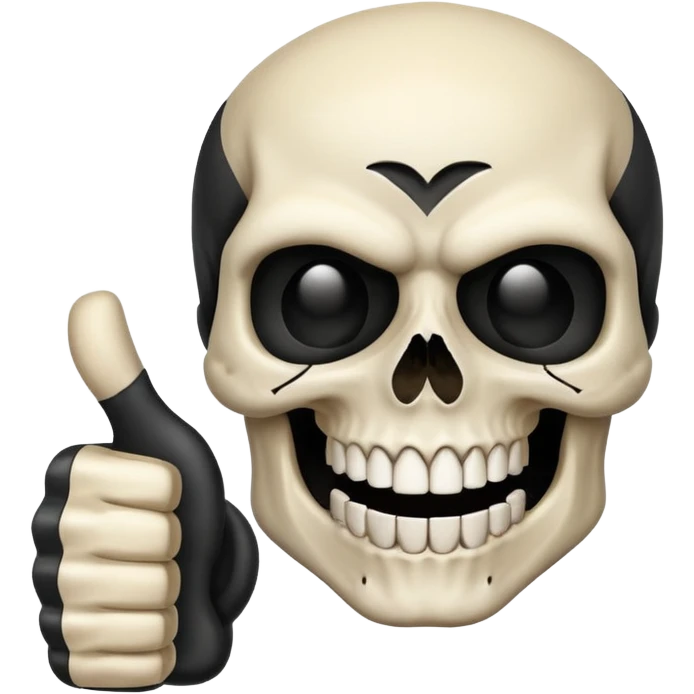 Skull punisher giving thumbs up emoji