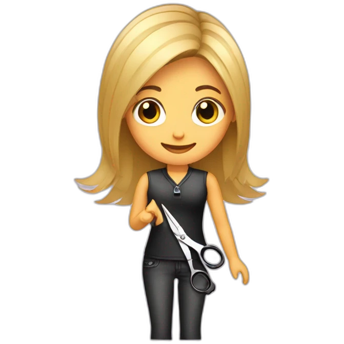 hairdresser with scissors emoji