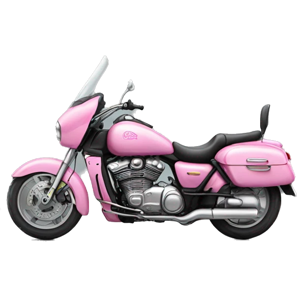 Realistic pink motorcycle  emoji