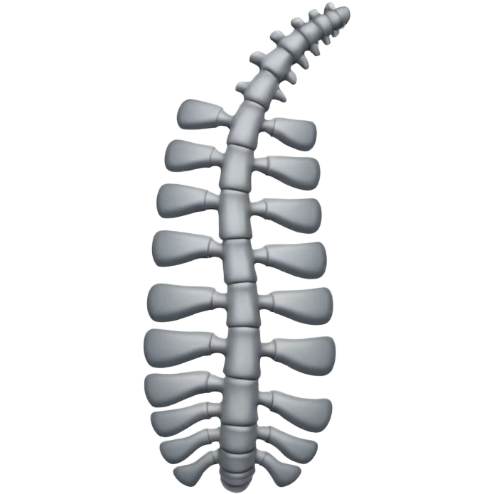 human spine emoji showing slight scoliosis emoji