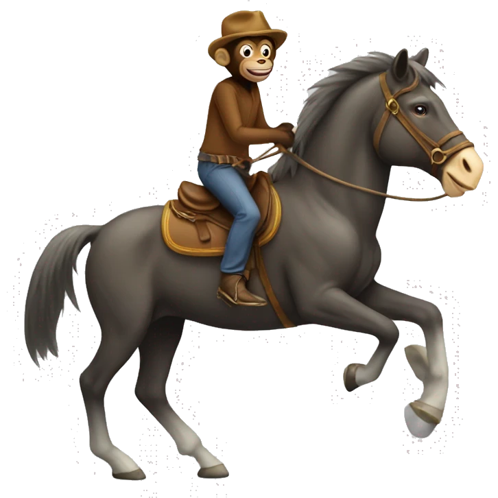 Monkey riding a horse emoji