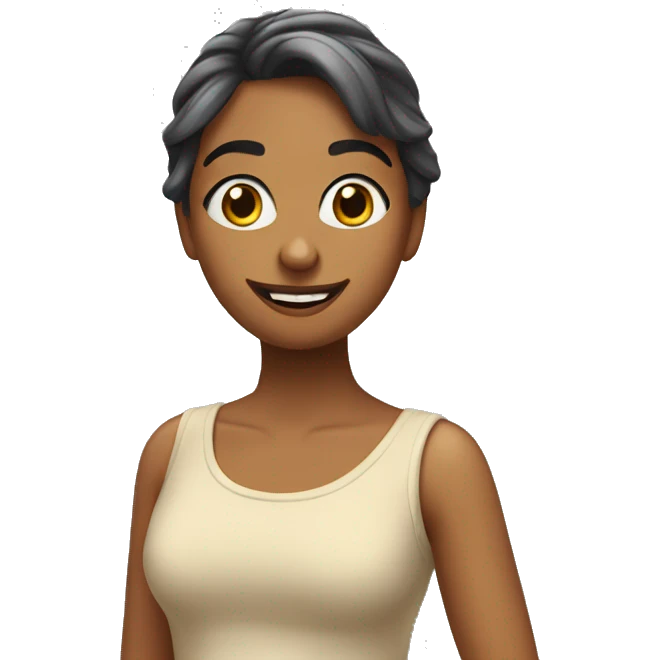 Una chica mandando un ok emoji