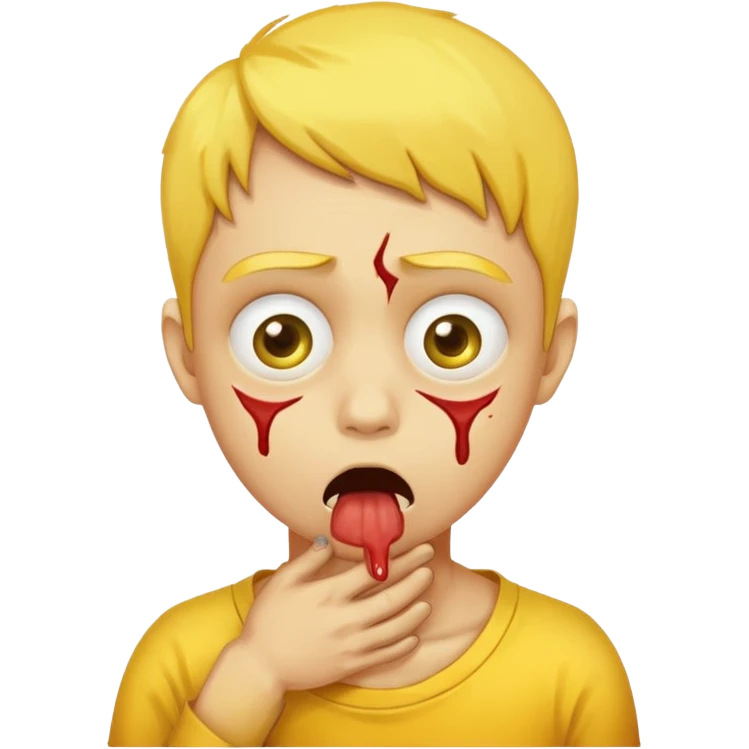 Choking itself just yellow face  emoji