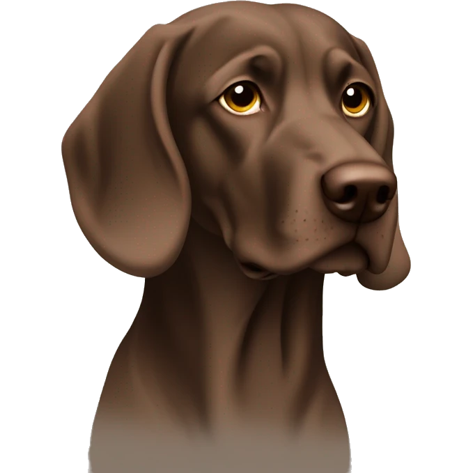 Brown longhair weimaraner profile silhouet emoji