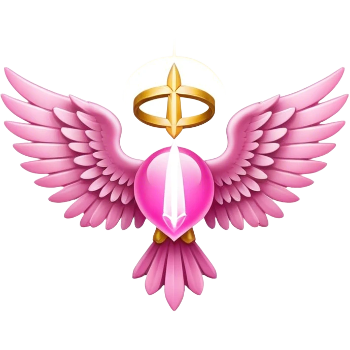 6 wings emblem holy light pink emoji