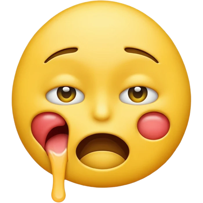 an emoji choking itself emoji