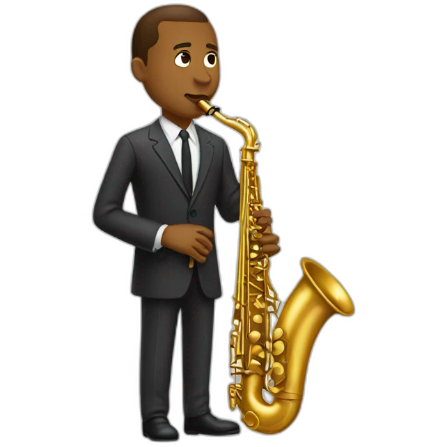 Coltrane playing tenor saxophone emoji