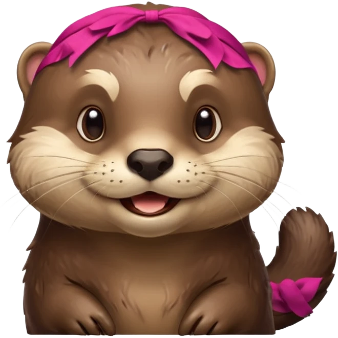 a flirty male otter winking emoji