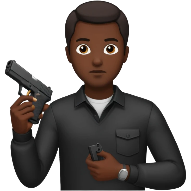 Gang member with a Glock in his hand emoji