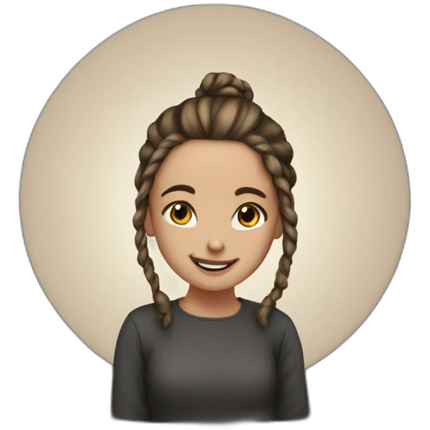 solo girl smiling at viewer emoji