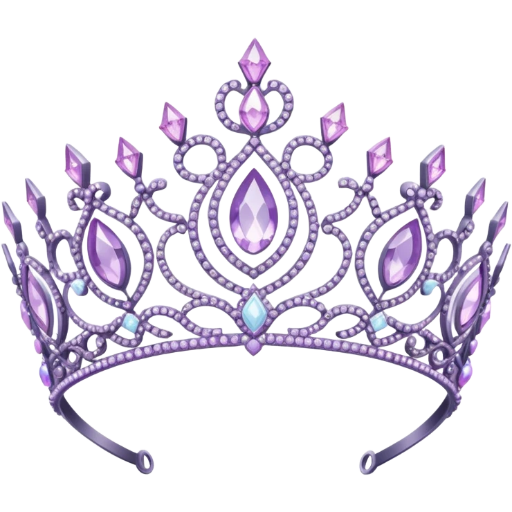 Pastel purple crystal tiara emoji