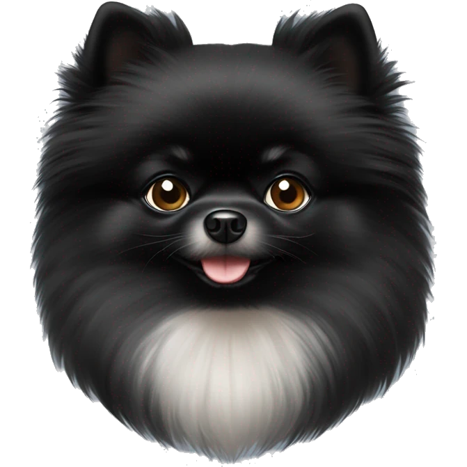 black teacup pomeranian emoji