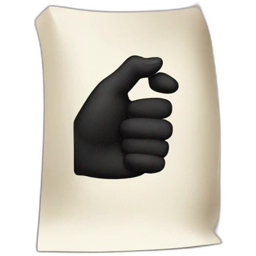 Black hands holding eviction notice emoji