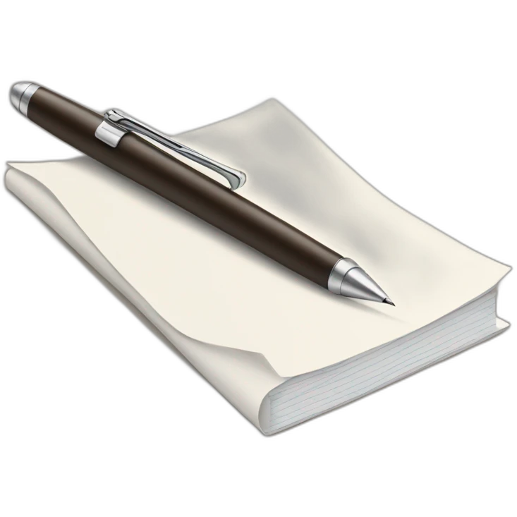 pen writing paper stack emoji