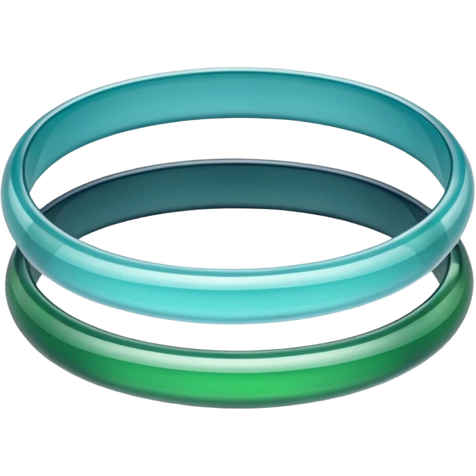  Glass green blue Bangles emoji emoji