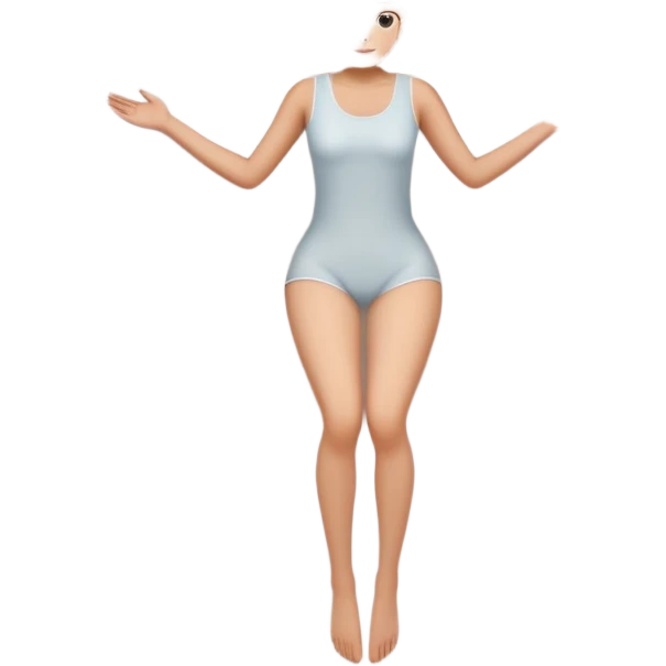 top-down view of a woman on a bed, legs spread, using simple lines and shapes emoji