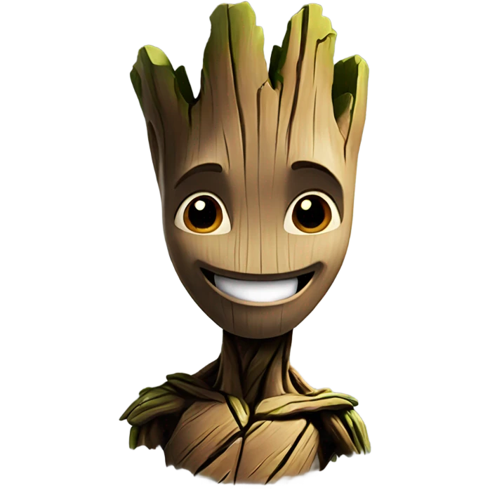 Groot smiling emoji