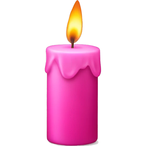 Pink candle emoji