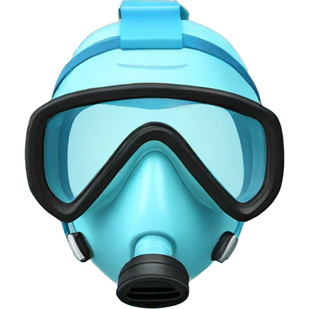 Snorkel mask light blue emoji