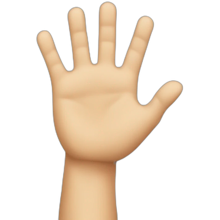 hand up emoji
