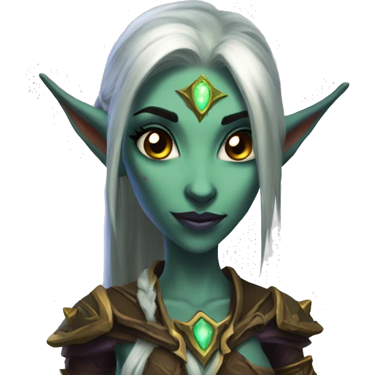 night elf female from world of warcraft emoji