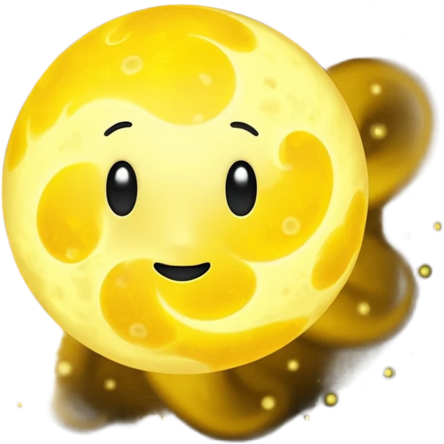 yellow ball of light emoji, covered in swirling gases, mottled by dark sunspots and bright granules from convective currents, radiant, simple and round, no face, no text emoji