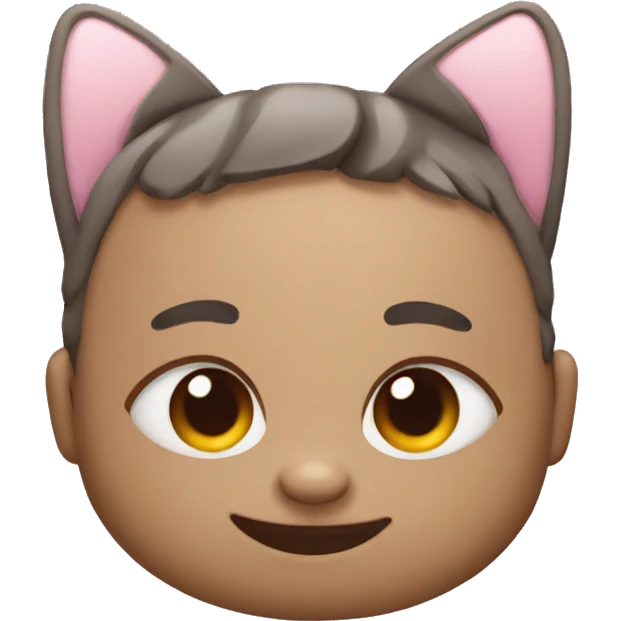A cute emoji face with cat ears emoji