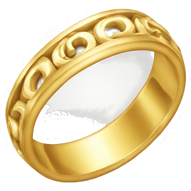 Gold wedding ring  emoji