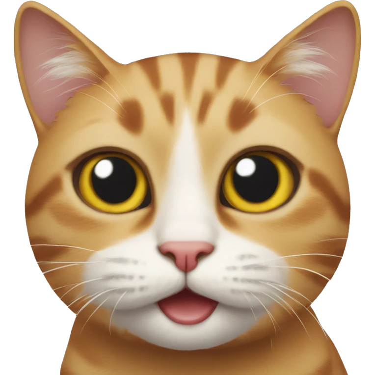 Cat making a silly face emoji