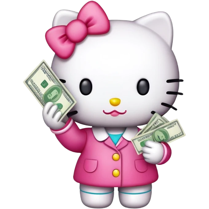 Hello kitty with money  emoji