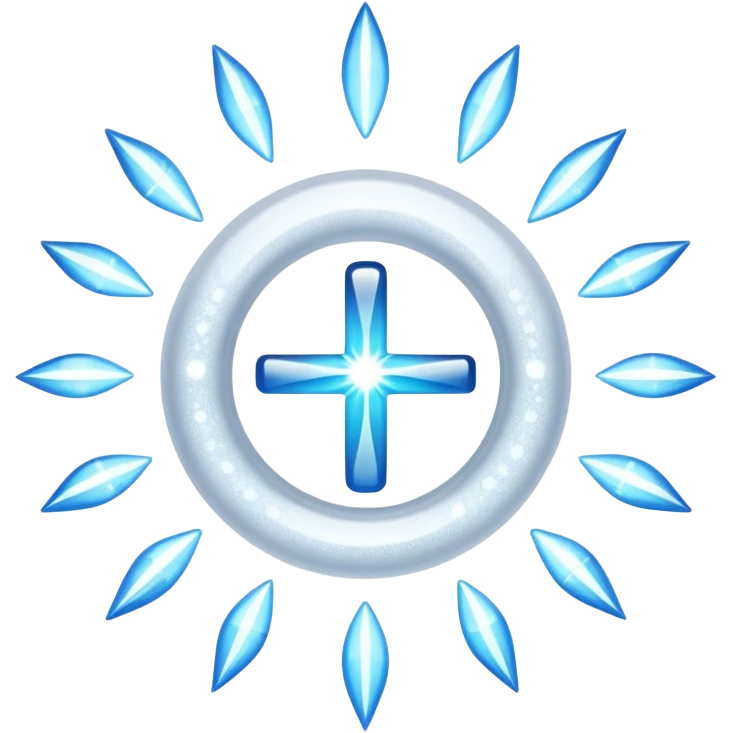 glitter white symbol of health + emoji