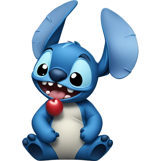 Stitch blowing a kiss emoji