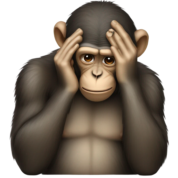 Monkey doing a facepalm emoji
