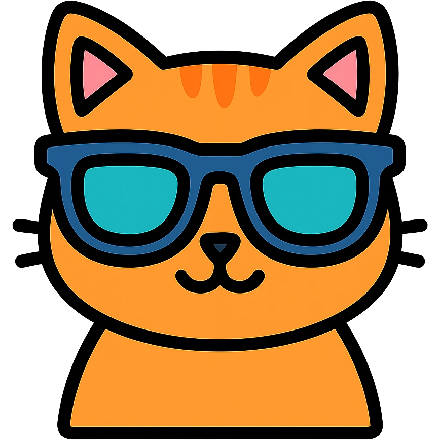 Cat wearing sunglasses emoji