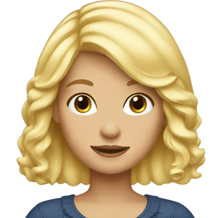 blond hair French girl emoji
