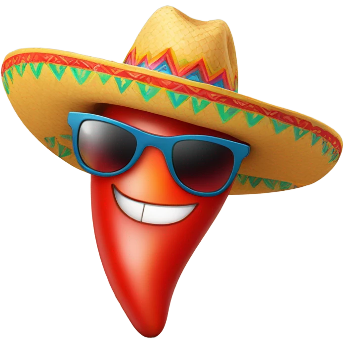 pepper with sombrero and sunglasses emoji