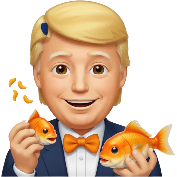 trump eating goldfish crackers emoji