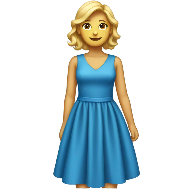 Blue dress  emoji