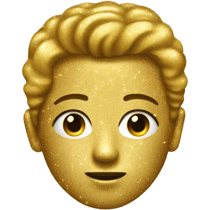 Gold glitter emoji