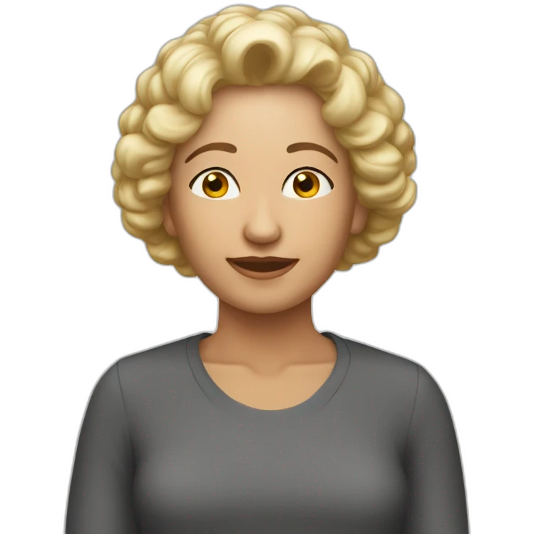 Anciana pelo corto rubia emoji