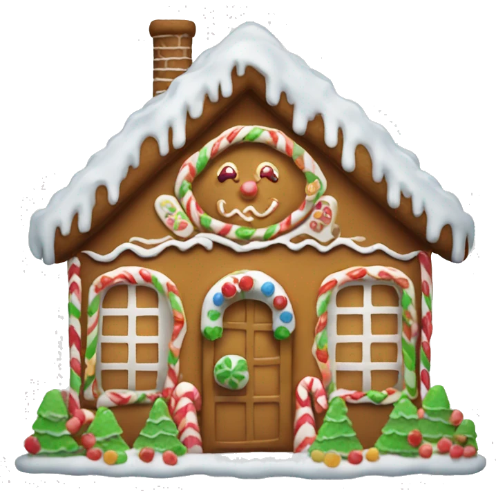 gingerbread house emoji