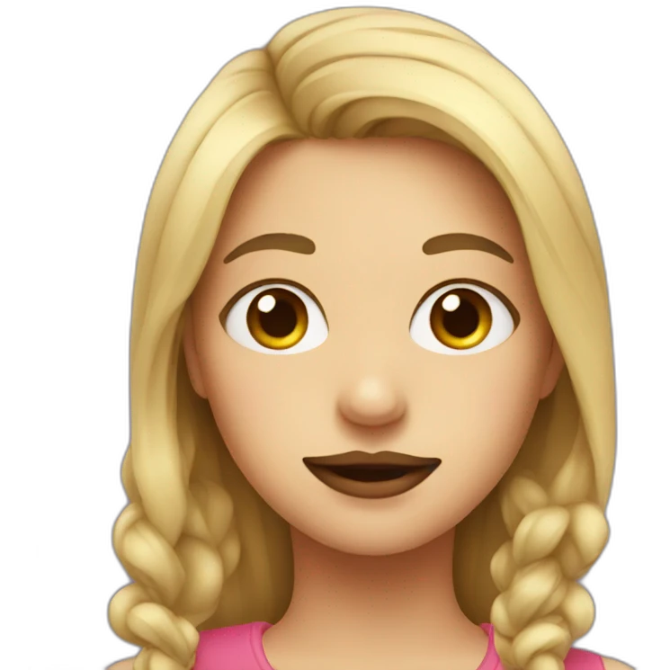 girl with mustash emoji