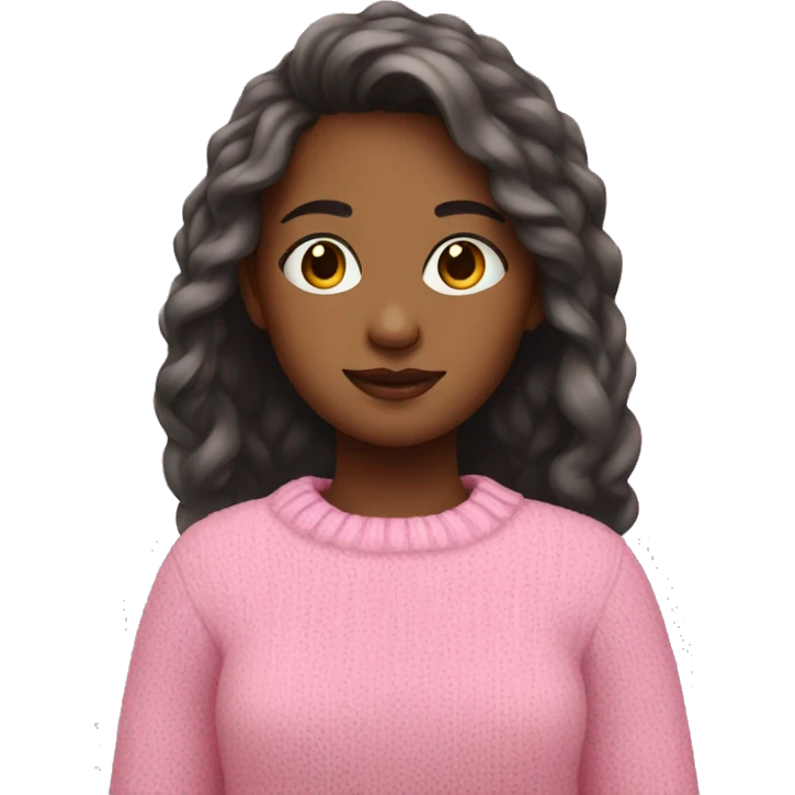 girl with pink sweater  emoji