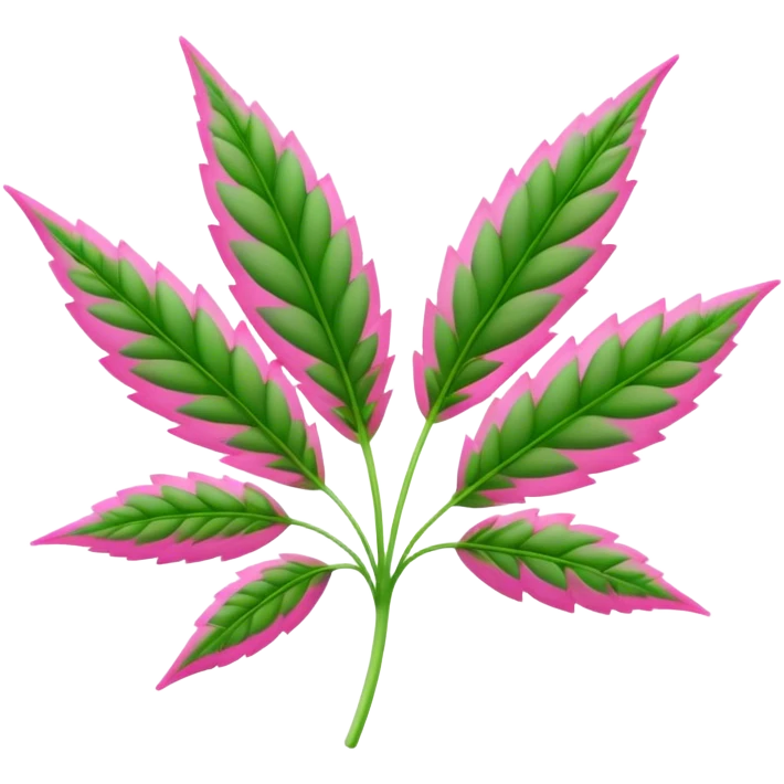 Pink weed emoji